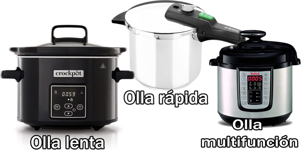 Diferencia olla lenta. rápida y multifunción programable