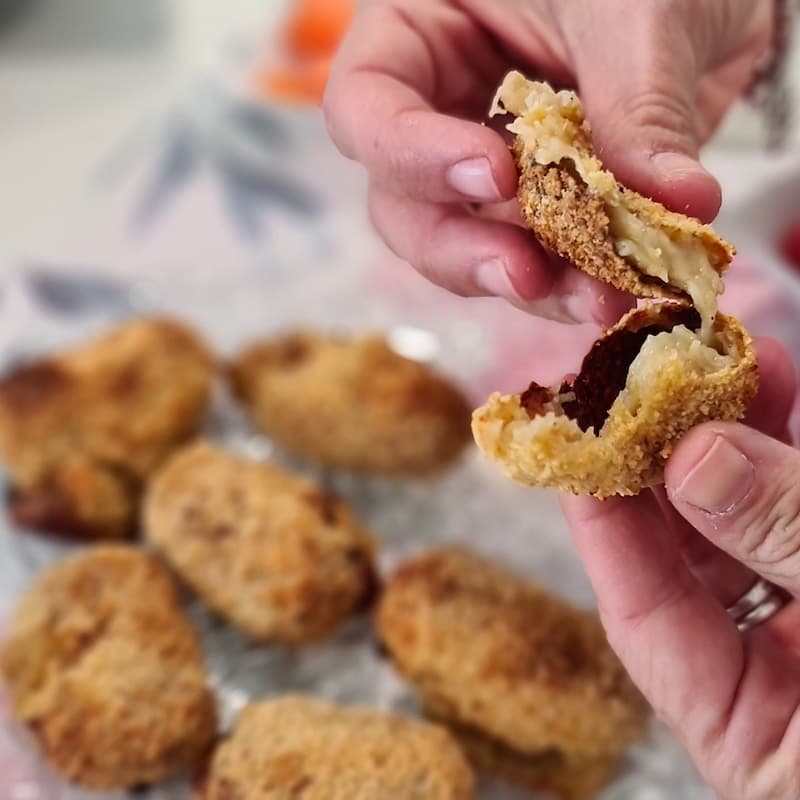 Croquetas congeladas en freidora de aire